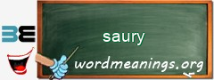 WordMeaning blackboard for saury